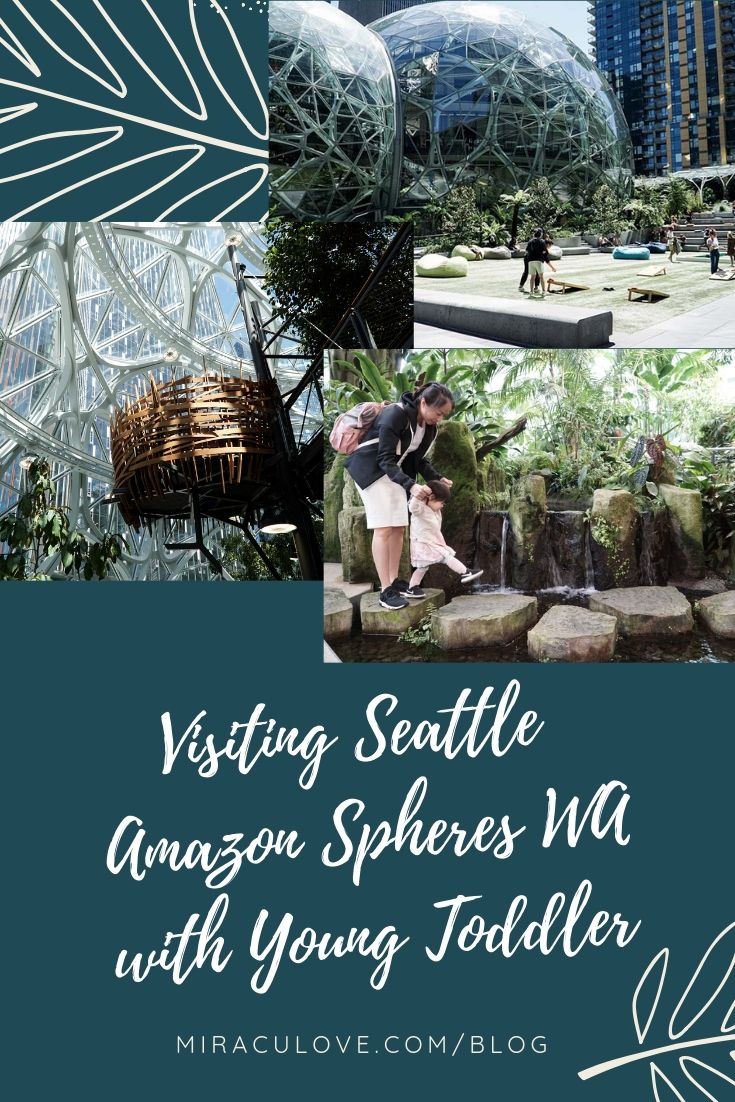 Visiting Seattle Amazon Spheres with Young Toddler